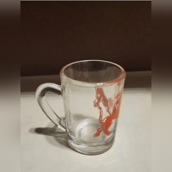 Single Fidenza Espresso Glass Serving Cup Dog Prints 1960's with Handle Rare HTF - Picture 2 of 4